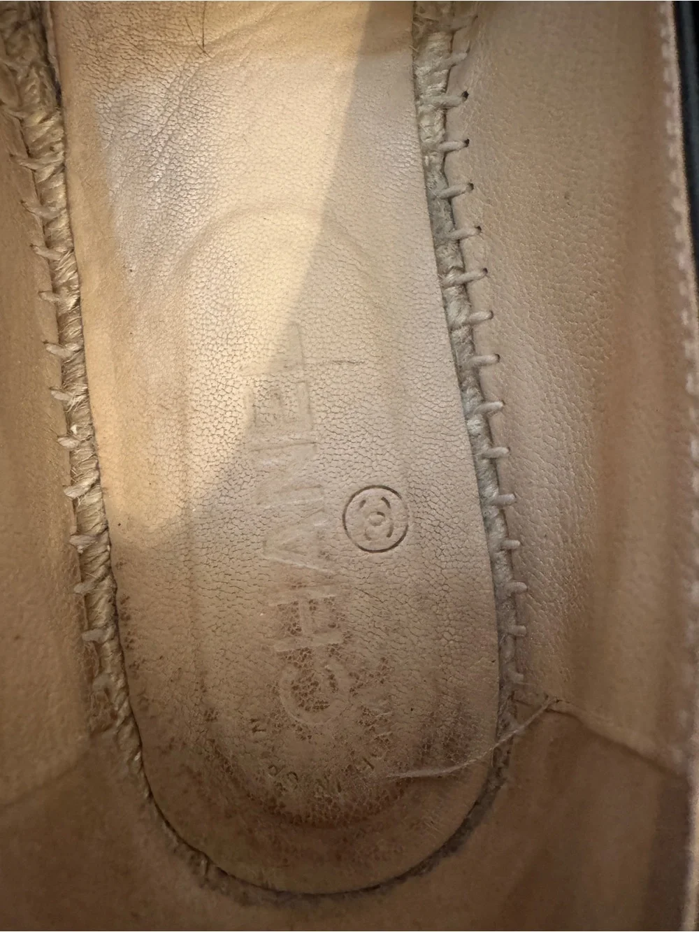 CHANEL classic Leather Espadrille Loafer
